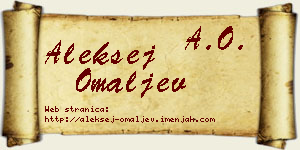 Aleksej Omaljev vizit kartica